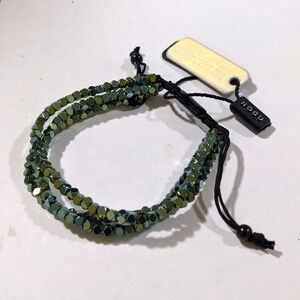 Nogu Triple Strand Green Hematite Bracelet